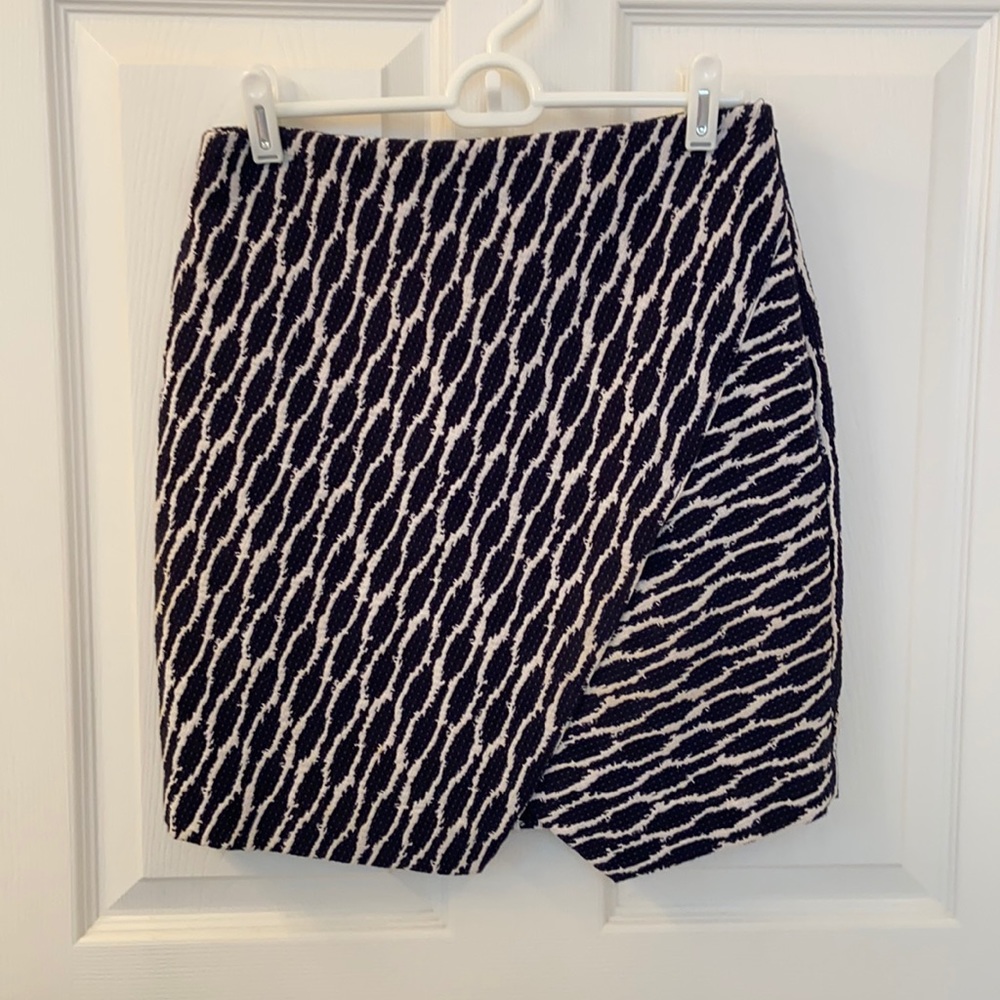 LOFT blue and white skirt
